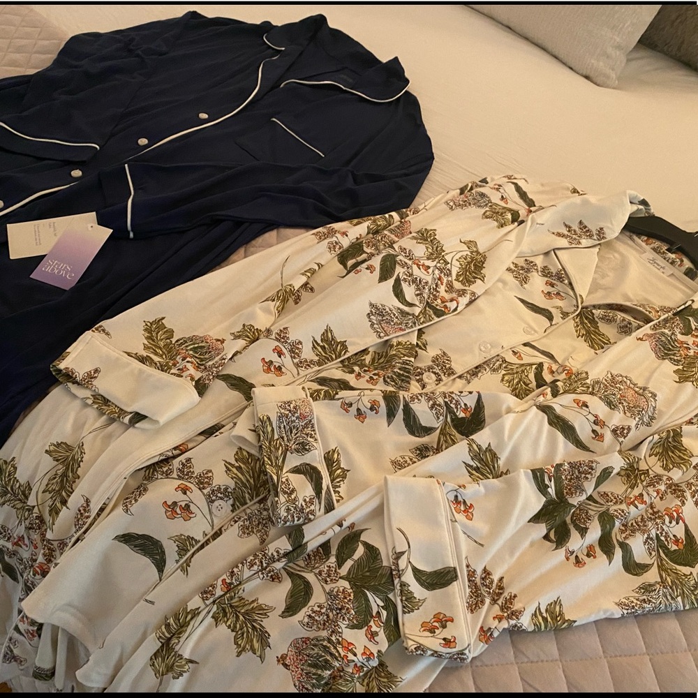 Button down nightgown and robe set